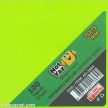 Not Yaz Yapışkanlı Not Kağıdı 75X75 Mm Neon Yeşil