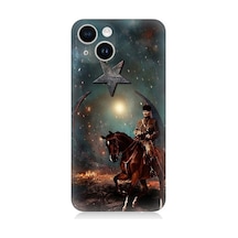 Apple Uyumlu iPhone 14 Mustafa Kemal Atatürk Ve Mücadele Yılları Desenli Silikon Kılıf