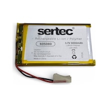 Sertec 605080 3.7v 3000 Mah Li-polymer Pil Devreli/1.5a Evimdeyokyok