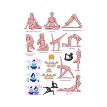 Yoga Sticker Set 13 Parça Telefon, Tablet, Defter, Laptop Sticker