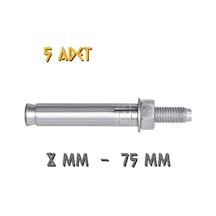 Made Borulu Çelik Dübel 8x75 Mm. - 5 Adet