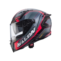 Avalon X Optic Mat Kırmızı Motorcu Kaskı Güneş Vizörlü Çok Renkli
