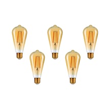 4w Rustik Ampul 2500k Amber Işık St64 - 5 Adet