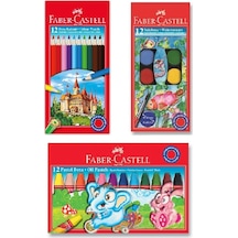 Faber Castell 3 Lü Boya Seti (kuru+sulu+pastel Boya)