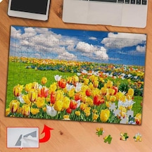 Renkli Çiçekler Lale Peyzajı 240 Parça Puzzle Yapboz-ks70230