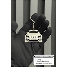 Plakanıza Özel Seat Leon Paslanmaz Çelik Anahtarlık