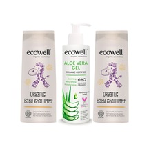 Ecowell Organik Bebek Şampuanı 300 ML x 2 + Organik Aloe Vera Jel 200 ML Ecowell Organik Bebek Şampuanı 300 ML x 2 + Organik Aloe Vera Jel 200 ML