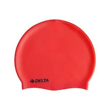 Delta Silikon Bone Deluxe Yüzücü Havuz ve Deniz Bonesi Düz Renk Kırmızı Çok Renkli