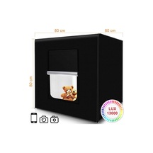 Kenly Profesyonel Stüdyo Led Işıklı Ürün Fotoğraf Çekim Çadırı 80 x 80 CM