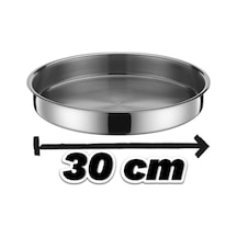 Paslanmaz Çelik Fırın Tepsisi 30 Cm Gri