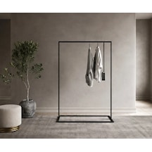 Modern Metal Askılık Mat Siyah Açık Gardırop Modern Metal Askılık Mat Siyah Açık Gardırop