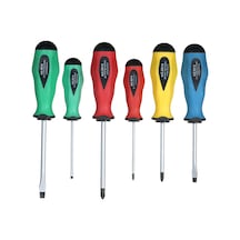 Folinda Penggong 6'lı Tornavida Seti - Ph2/ph1/ph0 Çapraz, Sl6/sl5/sl3 Düz Uçlu, Kaymazsız Uç Ve Ergonomik Kolu - Tamir, Ev Kullanıma Uygun