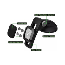 Sones Çok Fonksiyonlu Araba Merkezi Konsol Pano Vantuz Manyetik Telefon Tutucu Yeşil