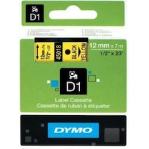 Dymo 45018 Sarı Siyah D1 Yedek Şerit 12 Mm X 7 Mt