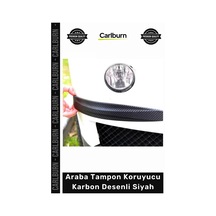 Özel Üretim Esnek Darbe Emici Oto Stil Çizilme Önleyici Araba Tampon Koruyucu Karbon Desenli Siyah