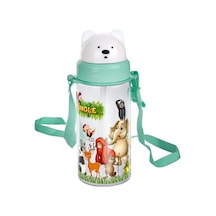 Emilahome Glossa Desenli Kaydır Kapak Pipetli Çocuk Suluğu 400 Ml Yeşil - 868440212 Yeşil