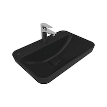 Kale Zero 2.0 60x40 Cm Siyah Yarı Gömme Dikdörtgen Lavabo
