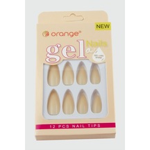 Orange - 998 - Yapıştırıcılı Jel Takma - Muratech - Tırnak Krem