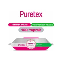Puretex Yüzey Temizlik Havlusu Pembe Çiçekler 100 Yaprak