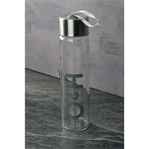 Tohana Metal Kapaklı Cam Matara 450 ml Gri H2O81454