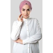 Hürrem Bone Gül Kurusu Drapeli Salaş Tesettür Bone Sandy Büzgülü 2315 18 Gülkurusu