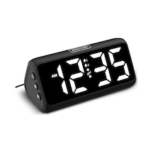Yatak Odaları İçin Dijital Çalar Saat, Çift Alarmlı Yüksek Sesli Çalar Saat, Kalın Rakamlar, 5 Dimmer, 4 Cilt, Erteleme, Derin Uyuyanlar İçin Başucu Saati, Çocuklar Gençler Yaşlılar, Takmalı Siyah-beyaz