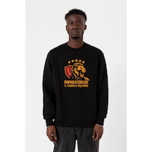 5 Yıldız Sarı Kırmızı İmparatorluk Siyah Erkek 2ip Sweatshirt Siyah