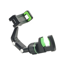 Ranyeek Müzisyenler İçin Çok Fonksiyonlu Telefon Tutucu - Ayarlandırabilir Ve Döner - 10 Adet Gitar Pleti + 1 Adet Temizleme Bezi Rastgele Renkler - Rps-gn Siyah+yeşil