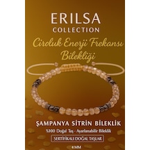 Sertifikalı Şampanya Sitrin Bereket Ve Ciro  Frekansı Bilek Çok Renkli