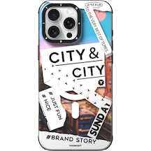 İphone 16 Pro Uyumlu Kılıf Magsafe Şarj Özellikli Youngkit A-city Serisi Kapak Beyaz