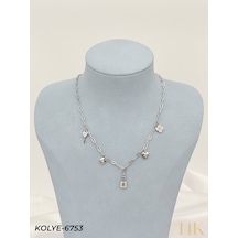 Kolye Takı Aksesuarı Metal 45cm Minimal Şıklık Zarif Hediye Model 89b003 Çok Renkli