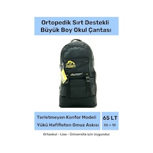 Büyük Boy Ortopedik & Terletmeyen Konfor Modeli Çok Gözlü Bölmeli Lise Ortaokul Okul Sırt Çantası Çok Renkli