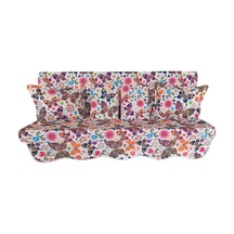 Mirzade Sofa Soft Kumaş Tentesiz 28 Dns Sünger Salıncak Minderi-sofa Salıncak Kelebekler Abanoz - Beyaz