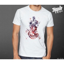 Captain America Artwork Beyaz Tişört Beyaz
