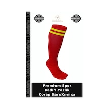 Floranova Premium Spor Kadın Yazlık Çorap Sarı/kırmızı Diğer