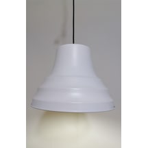 Riolight Retro Beyaz Içi Beyaz Tekli Metal Sarkıt Çap: 27Cm