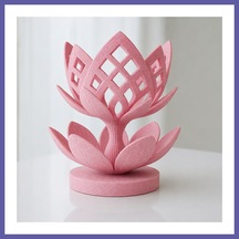 Bezos 3d Baskı Lotus Çiçeği Mumluk - Dekoratif Tealight Mumluk-pembe Nıda