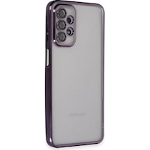 Samsung Uyumlu Galaxy A23 4g Kılıf Kamera Korumalı Lensli Silikon Mor