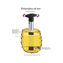 Ulzyvf Ananas Dilimleyici & Çekirdek Aleti - Pratik Gümüş Meyve Aleti Gümüş