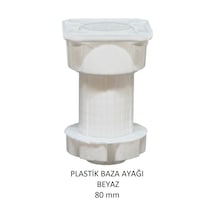 Plastik Baza Ayağı, Beyaz, 8 Cm Beyaz