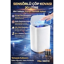 Sensörlü Teknolojik Çöp Kovası Çok Renkli