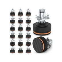 Ulzyvf Zemin Vidalanabilir Sandalye Pedli Mobilya Masası Masa Koruyuculu Kauçuk Kanepe Hizmet Dolap Dengeleyiciler, Dengeleyiciler Dengeleme Çalışma Bacak Ayarlanabilir Ayakları, Ağır Yük Taşıyıcı Abanoz 3/8 20 Ds Abanoz