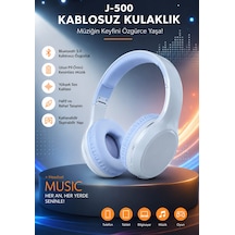 J500 Mavi Renk Bluetooth Kafa Üstü Kulaklık