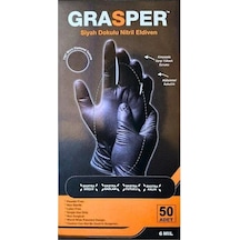 Grasper Mikro Diamond Siyah Dokulu Nitril Eldiven - M 3 Ad
