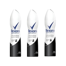 Rexona Invisible Black&White Kadın Sprey Deodorant 150 ML x 3