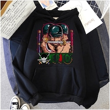 Zoro Ön-arka Baskılı Kapşonlu Sweatshirt
