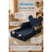 Dizanor Mini Nest 6sı 1 Arada Bebek Oyun Parkı Ve Park Yatak Lacivert 70 X 130