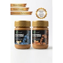 2'li Paket Proteinli Fıstık Ezmesi Karamel Ve Vanilya Fıstık Proteini, Maca Kökü Tozu İle 325 Gr X 2