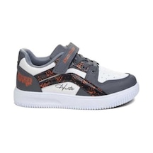 New Hunter Gri- Orange Unisex Kids Sneaker Esnek Rahat Kalıp Çocuk Spor Ayakkabı Tam Kalıp Günlük Ayakkabı Gri - Turuncu