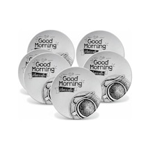 6'lı Seramik Servis, Pasta Tabak Good Morning Çok Renkli